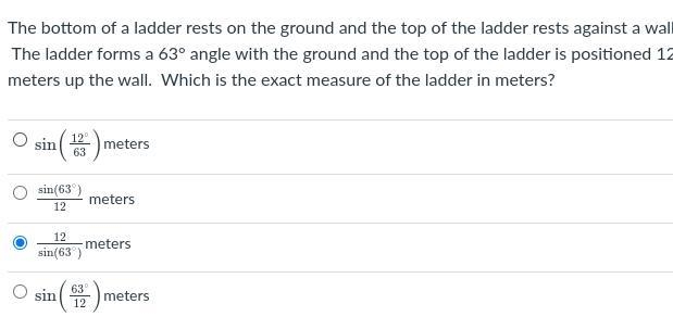 The bottom of a ladder rests on the ground and the top of the ladder rests against-example-1