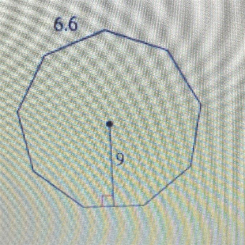 Find the area of the regular nonagon-example-1