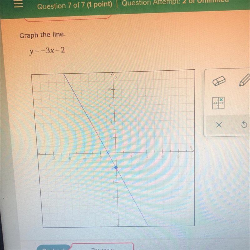 Graph the line y=-3x-2-example-1