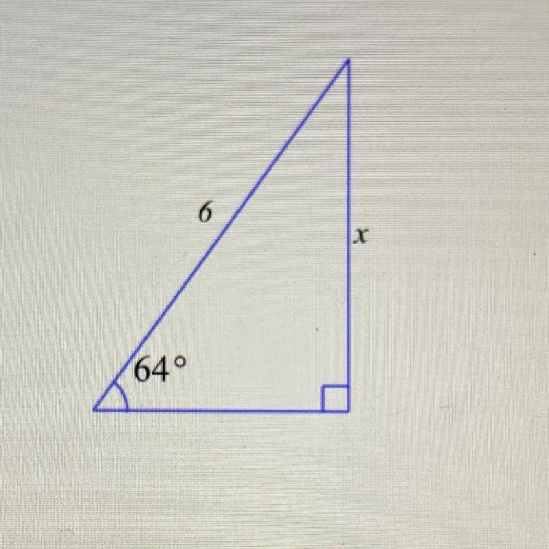 Solve for x in the triangle. Round your answer to the nearest tenth.-example-1