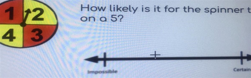 Use the spinner below for each of the following questions. Place an "x" along-example-1