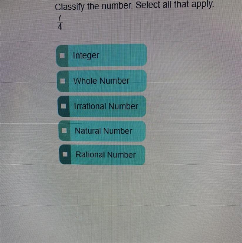 Classify the number. select that apply. 7/4-example-1