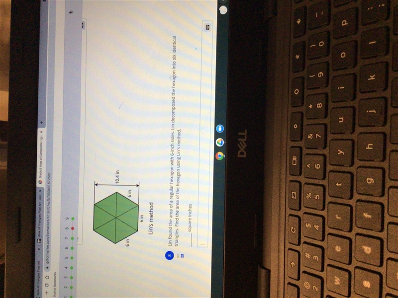 This is 5th grade math. Find the area using Lin’s method.-example-1