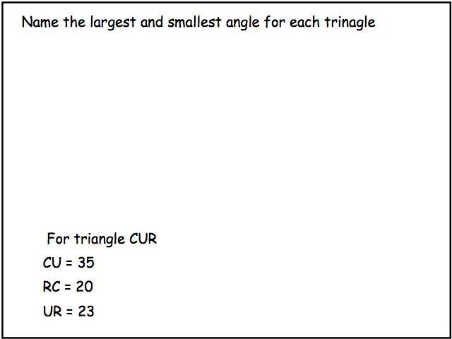 NAME THE LARGEST ANGLE NAME THE SMALLEST ANGLE-example-1