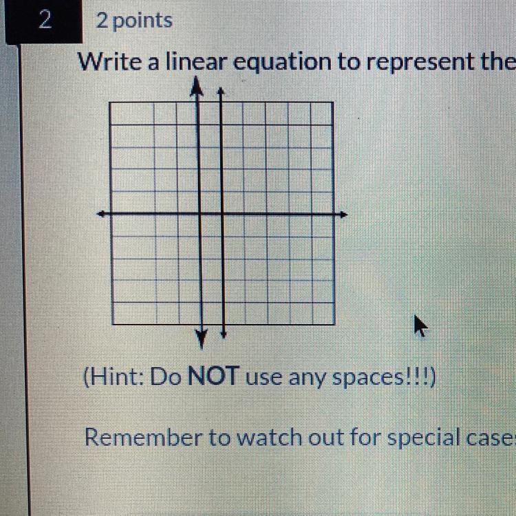 Write a linear equation to represent the line shown on the graph.-example-1