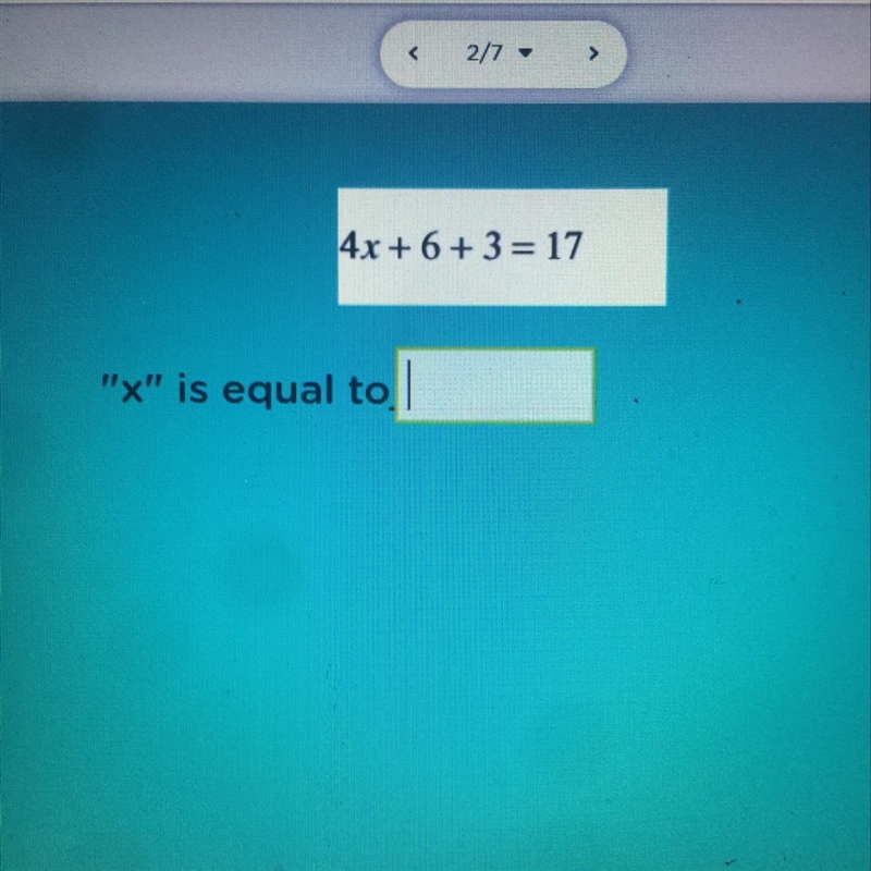 4x + 6 +3=17 "X" is equal to-example-1