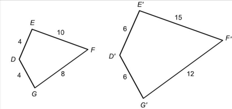 What is the scale factor of the dilation shown? A. 32 B. 2 C. 3 D. 23-example-1