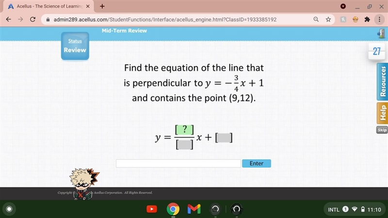 Please help asap! I dont get it find the equation of the line that is perpendicular-example-1