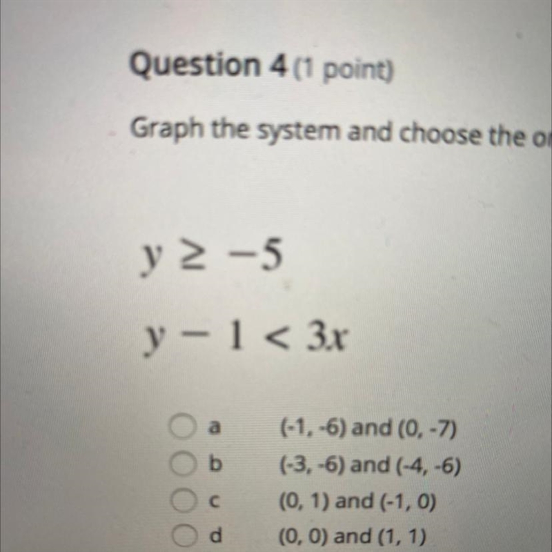 I really need the help y>_ -5 y- 1 < 3x-example-1