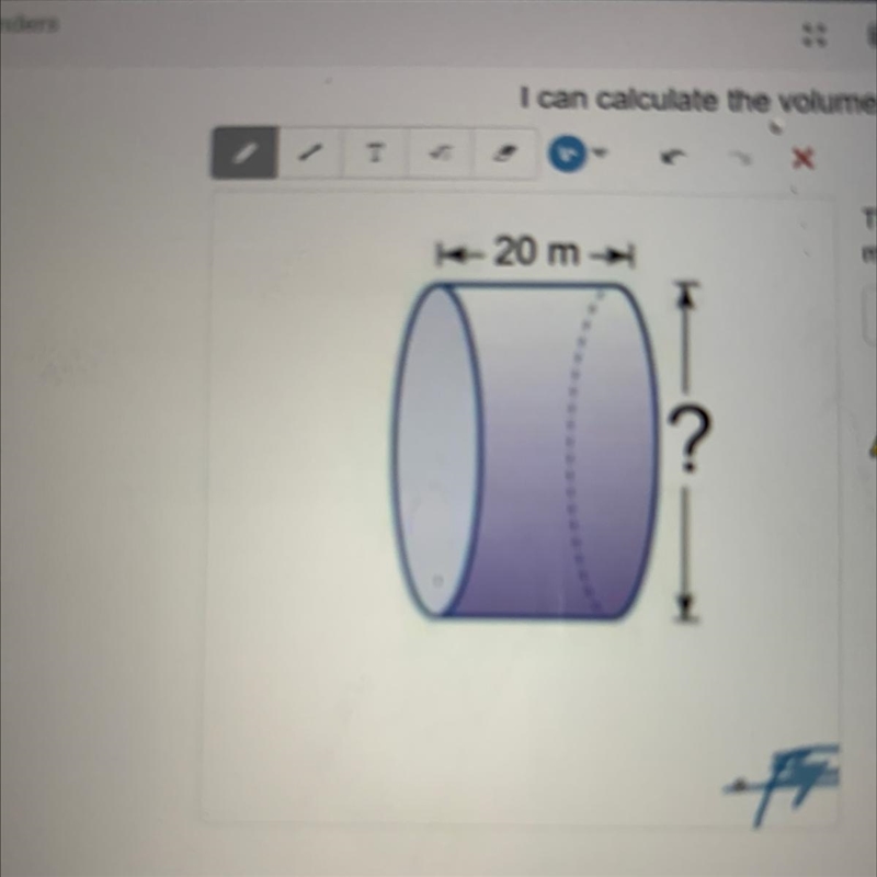 What is the missing value? The Volume is 5120 m^3-example-1