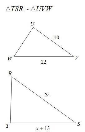 Find the value of x A. 12 B. 13 C. 5 D. 7-example-1