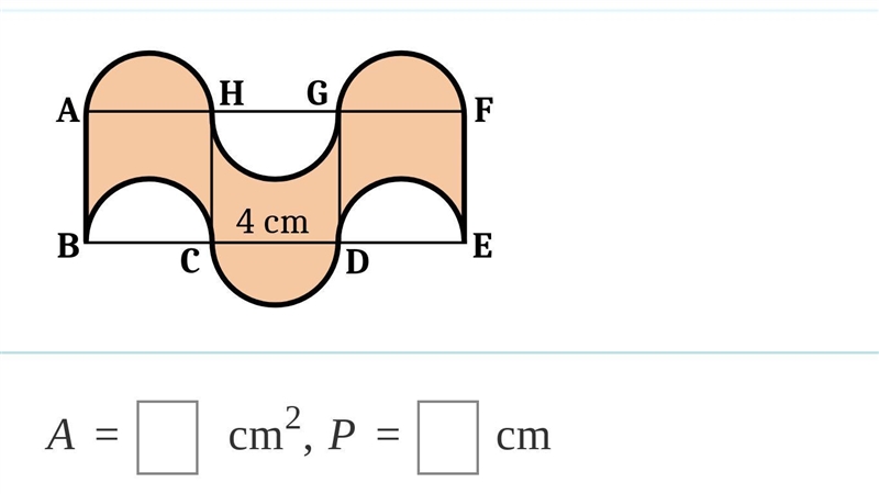 The figures below are made out of circles, semicircles, quarter circles, and a square-example-1