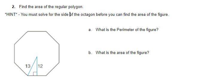 Find the area of the regular polygon.-example-1