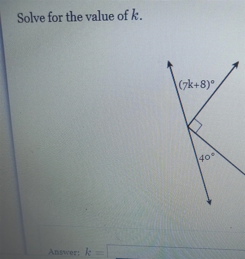 Solve for the value of k. how? how can I solve it​-example-1