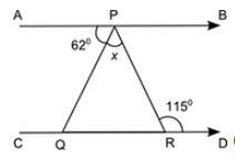 In the figure shown, line AB is parallel to line CD. What is the measure of angle-example-1