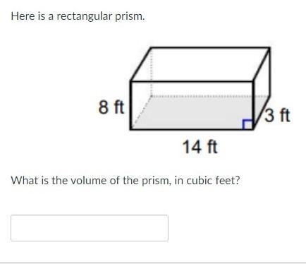 Here is a rectangular prism. What is the volume of the prism, in cubic feet?-example-1