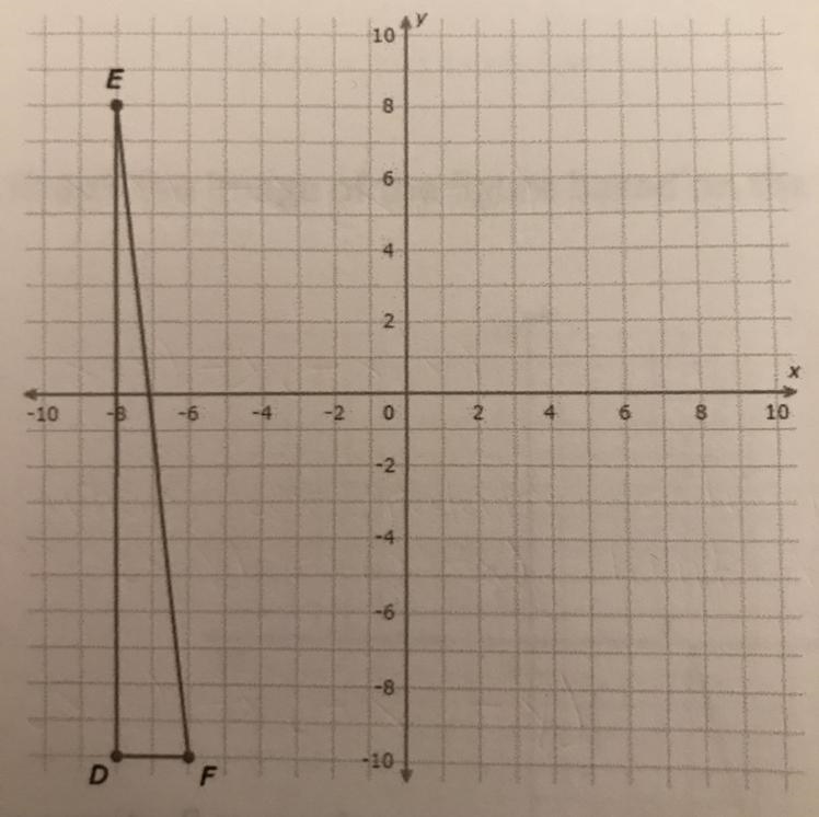 DEF is dilated using a scale factor of 1/2. What is the length of D'E??-example-1