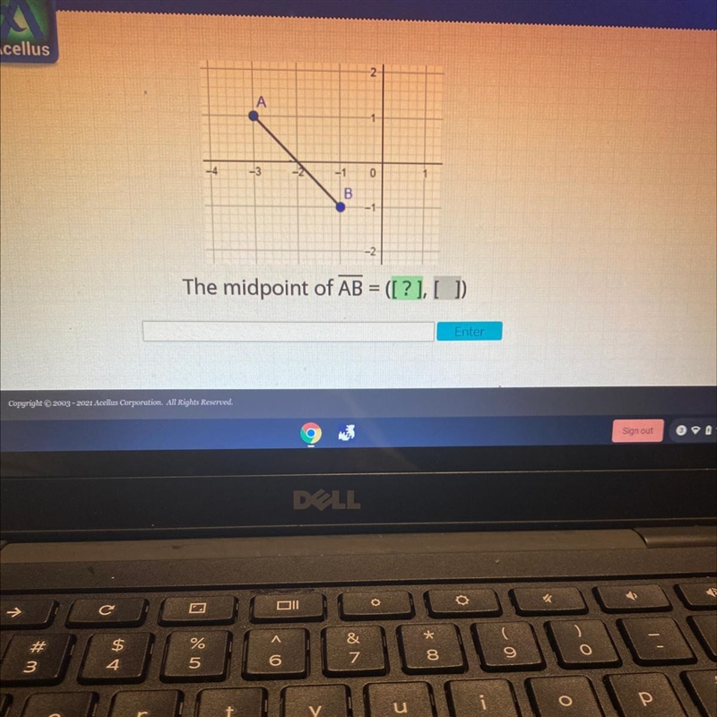 What is The midpoint of AB?-example-1