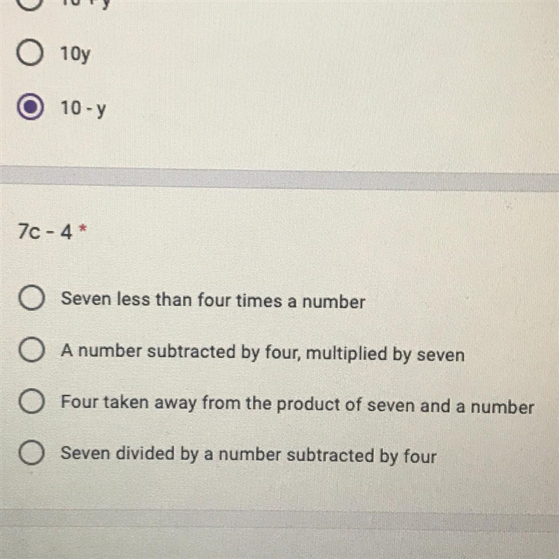 7c - 4 algebraic expression-example-1