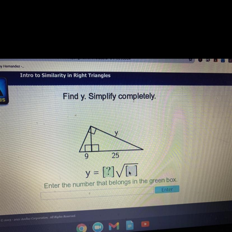 Find y. Simplify completely.-example-1