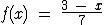 What is the inverse of function f?-example-1