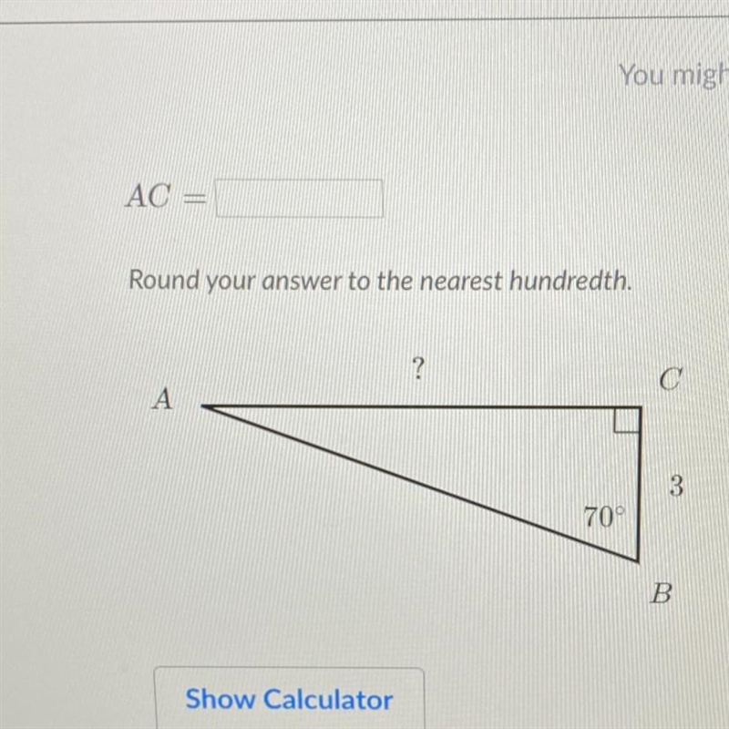 AC = Round your answer to the nearest hundredth.-example-1