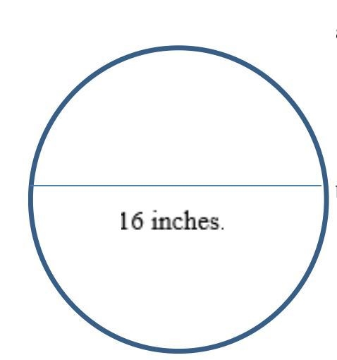 Pls help The circle below has a diameter of 164 inches. a) Find the circumference-example-1