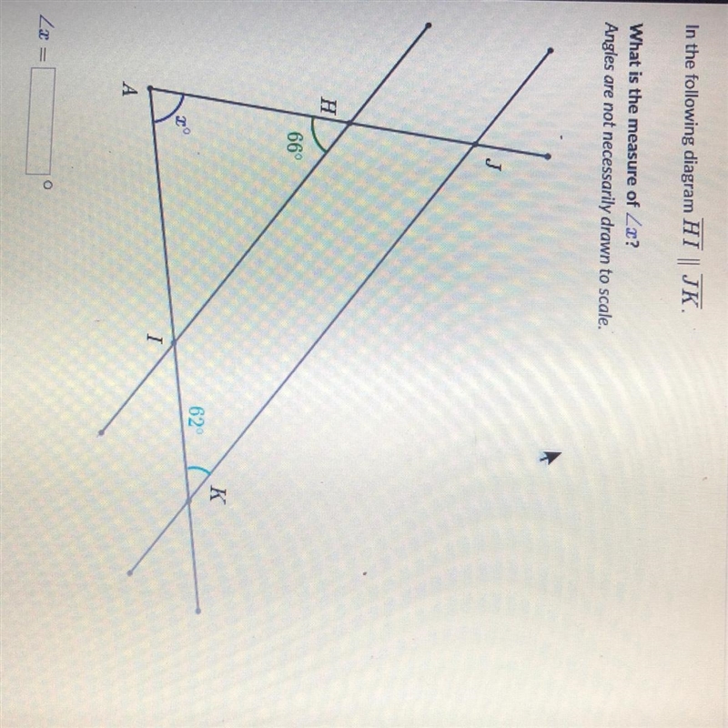 Help please! what does x equal-example-1