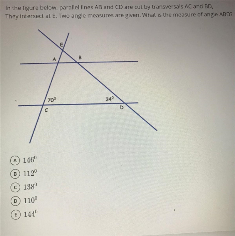 In the figure below, parallel lines AB and CD are cut by transversals AC and BD They-example-1