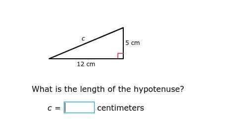 What is the length of the hypotenuse?-example-1