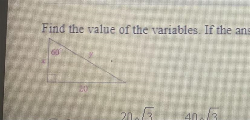 If the answer isn’t an integer express in simplest radical form-example-1