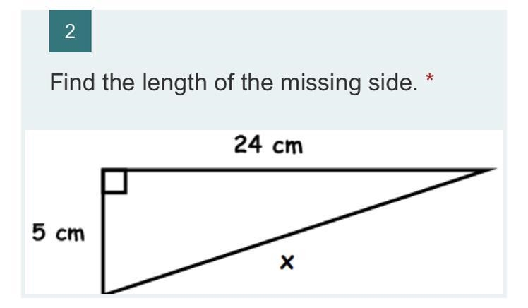 Find the length of the missing side.-example-1