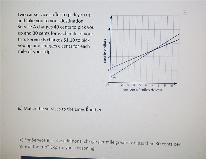 Two car services offer to pick you up and take you to your destination. Service A-example-1