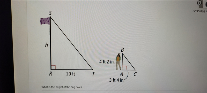 What is the height of the flag pole?-example-1