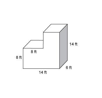 What is the surface area of the figure? 428 ft² 560 ft² 632 ft² 888 ft²-example-1