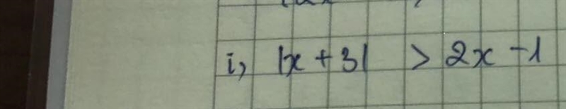 Solve the equation: |x+3| >2x-1-example-1