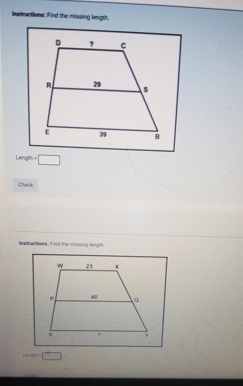 Who can help me ????. instruction find the missing length.​-example-1