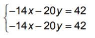 Plases help Determine the number of solutions of each system of equations.-example-1