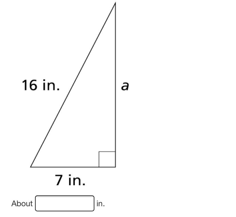 What is the length of side a? Round to the nearest tenth of an inch. Please and thank-example-1