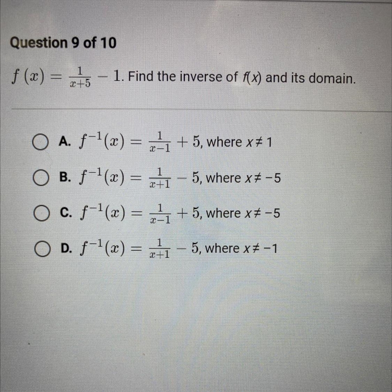 F(x) = 275 1. Find the inverse of f(x) and its domain.-example-1