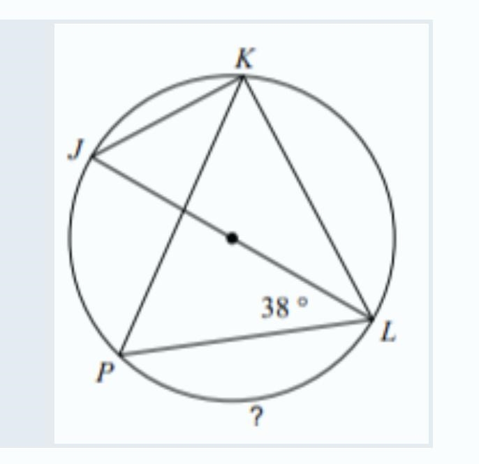 PLEASE HELP I HAVE TEST!! Find the measure of the arc or angle indicated-example-1