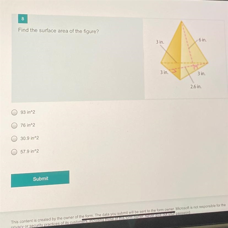 Find the surface area of the figure?-example-1