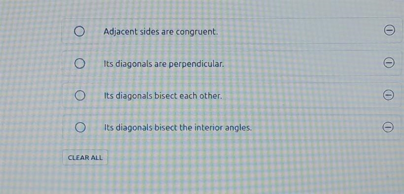 Which statement is always true about a parallelogram?​-example-1