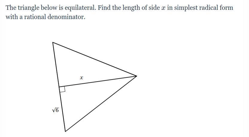 Help please NO LINKS!!!!! special right triangles (radical answers)-example-1