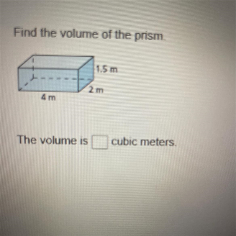 Find the volume of the prism. 2 m-example-1