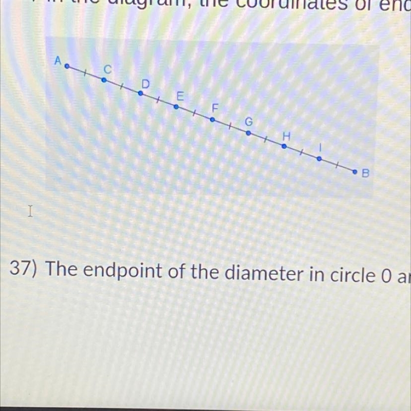 36) In the diagram, the coordinates of endpoints A and B are (-3, 9) and (9,5). Find-example-1