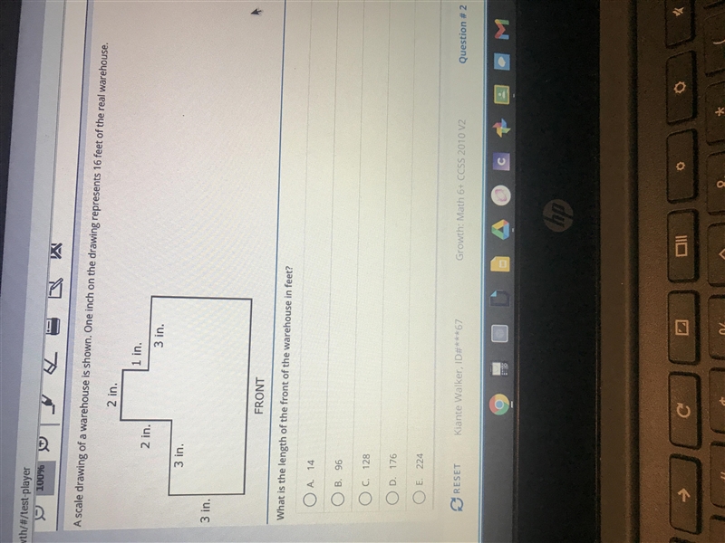 What is the length of the front of the warehouse in feet?-example-1