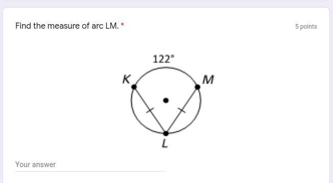 Find the measure of arc LM.-example-1