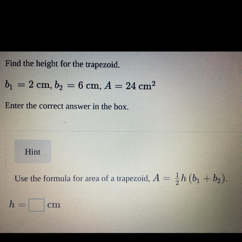 Find the height of the trapezoid-example-1