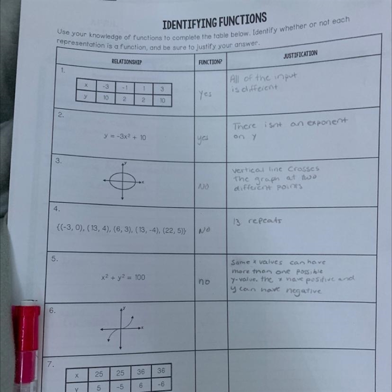 I need help with 6 and 7! please help asap!! and explain why-example-1